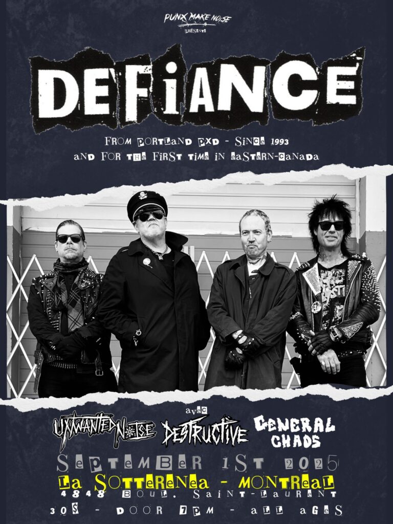 DEFIANCE UNWANTED NOISE DESTRUCTIVE GENERAL CHAOS