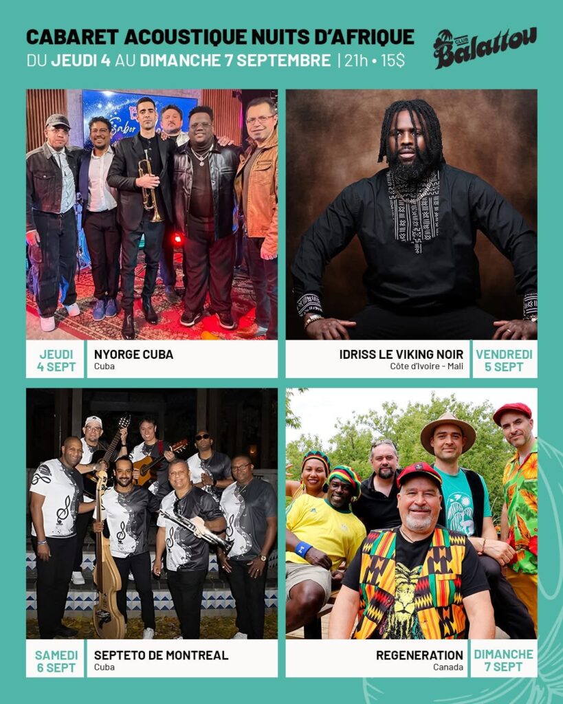 NYORGE CUBA IDRISS LE VIKING NOIR SEPTETO DE MONTRÉAL REGENARATION