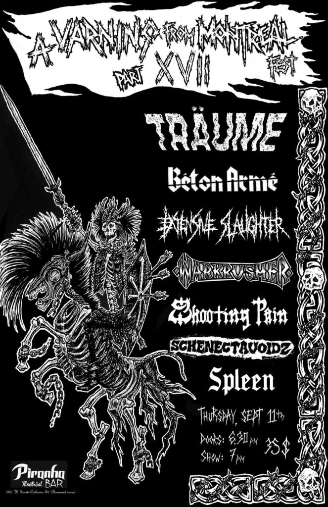 TRÄUME BÉTON ARMÉ EXTENSIVE SLAUGHTER WARKRUSHER SHOOTING PAIN SCHENECTAVOIDZ SPLEEN
