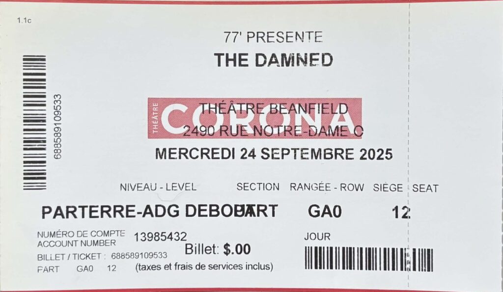 THE DAMNED THE BELLRAYS