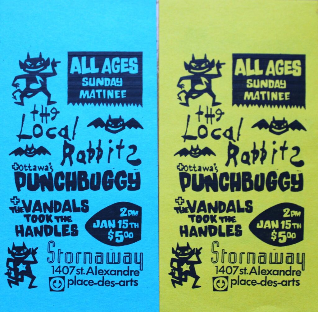 LOCAL RABBITS PUNCHBUGGY THE VANDALS TOOK THE HANDLES