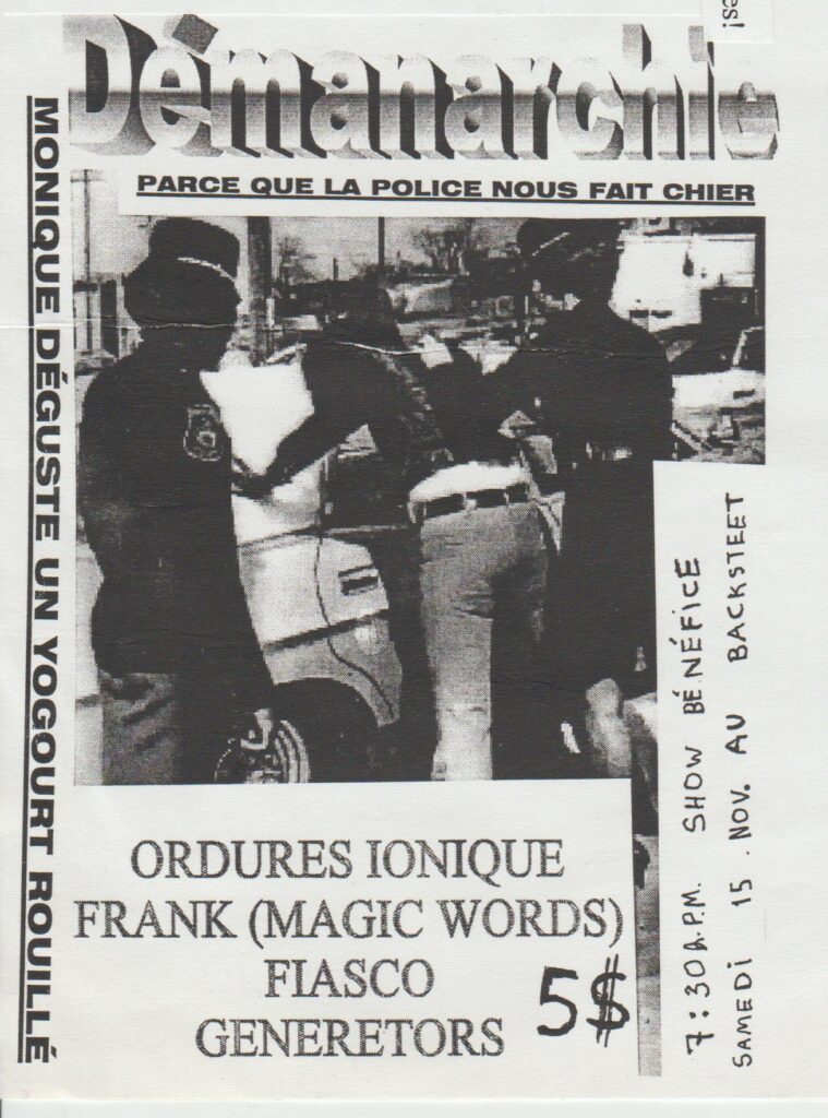 ORDURES IONIQUES FRANK FIASCO GENERATORS