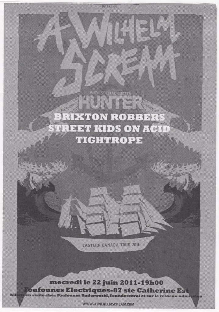 A WILHELM SCREAM HUNTER BRIXTON ROBBERS STREET KIDS ON ACID TIGHTROPE