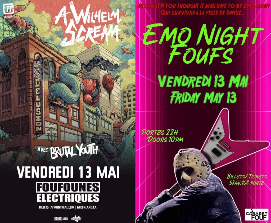 A WILHELM SCREAM BRUTAL YOUTH EMO NIGHT FOUFS