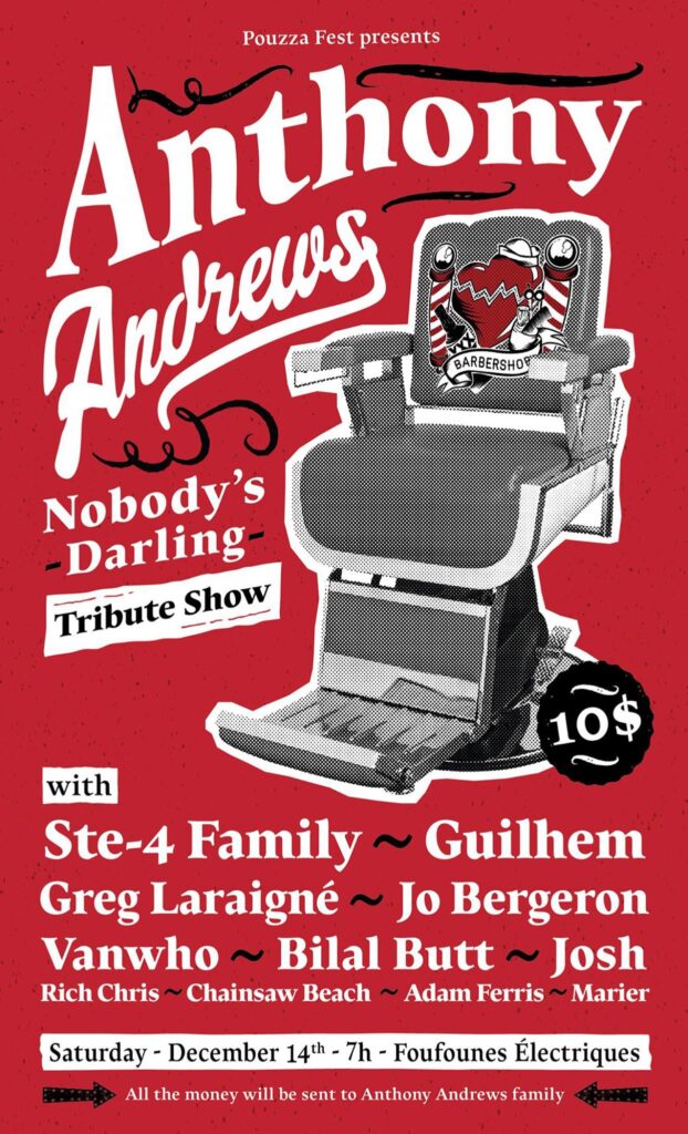 ANTHONY ANDREWS STE-4 FAMILY GUILHEM GREG LARAIGNÉ JO BERGERON VANWHO BILAL BUTT JOSH RICH CHRIS CHAINSAW BEACH ADAM FERRIS MARIER SAINTE CATHERINES