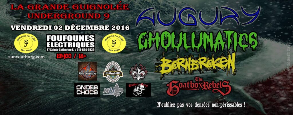 AUGURY GHOULUNATICS BORN BROKEN THE GOATBOX REBELS