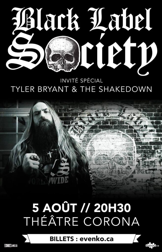 BLACK LABEL SOCIETY TYLER BRYANT THE SHAKEDOWN