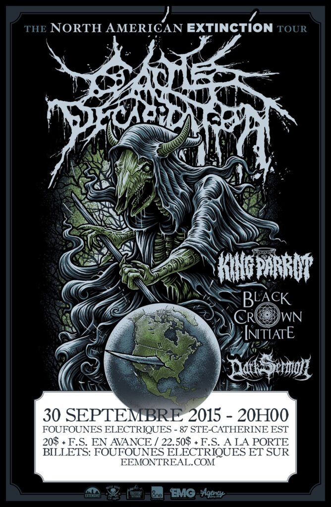 CATTLE DECAPITATION KING PARROT BLACK CROWN INITIATE DARK SERMON