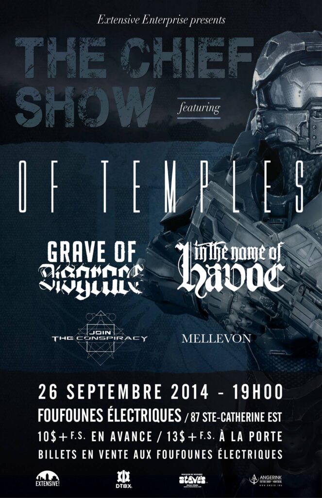 THE CHIEF SHOW OF TEMPLES GRAVE OF DISGRACE IN THE NAME OF HAVOC JOIN THE CONSPIRACY MELLEVON