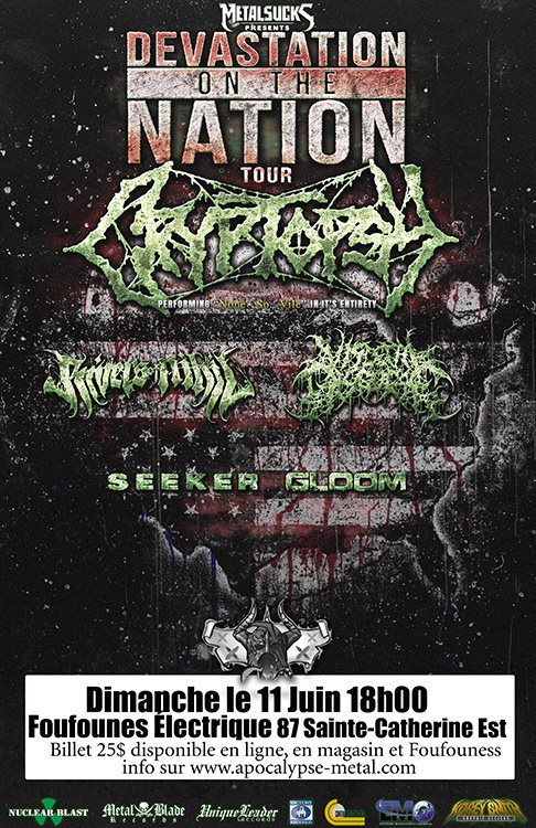 CRYPTOPSY RIVERS OF NIHIL SEEKER GLOOM VISCERAL DISGORGE
