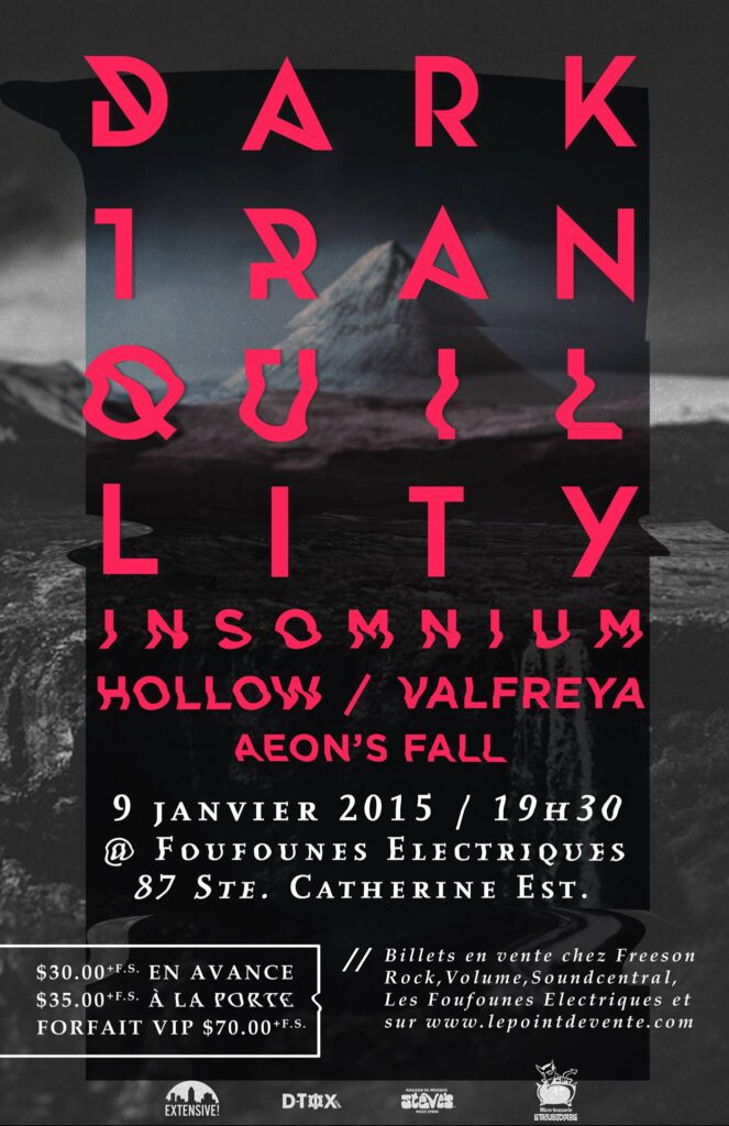 DARK TRANQUILITY INSOMNIUM HOLLOW VALFREYA AEON’S FALL