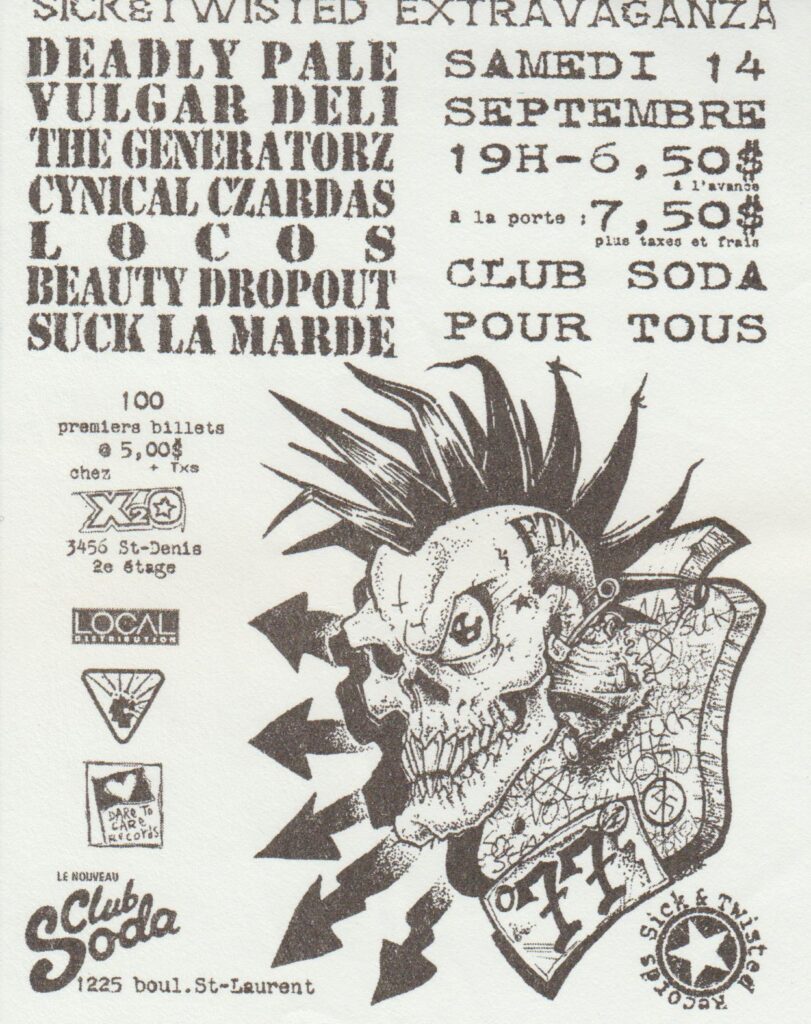 DEADLY PALE VULGAR DELI THE GENERATORZ CYNICAL CZARDAS LOCO BEAUTY DROPOUT SUCK LA MARDE