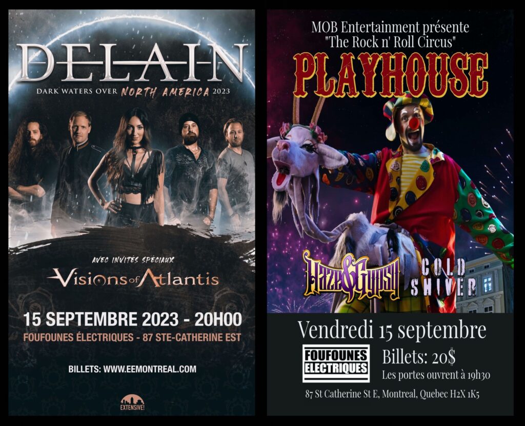 DELAIN VISIONS OF ATLANTIS PLAYHOUSE FAZE GYPSY COLD SHIVER