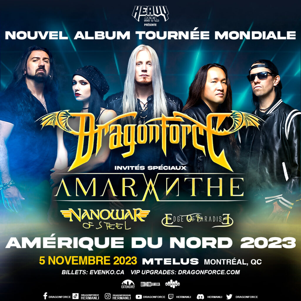 DRAGONFORCE AMARANTHE NANOWAR OF STEEL EDGE OF PARADISE
