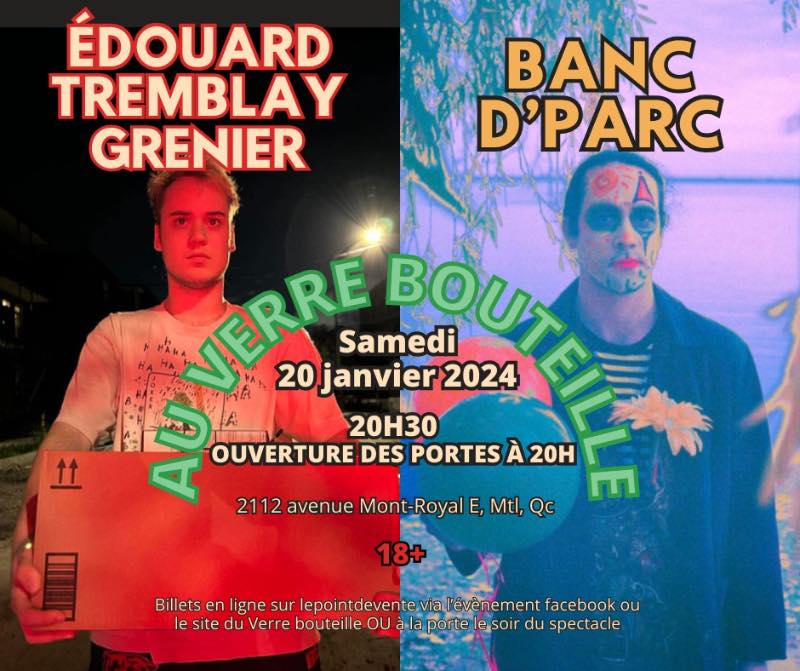 ÉDOUARD TREMBLAY GRENIER BANC D’PARC