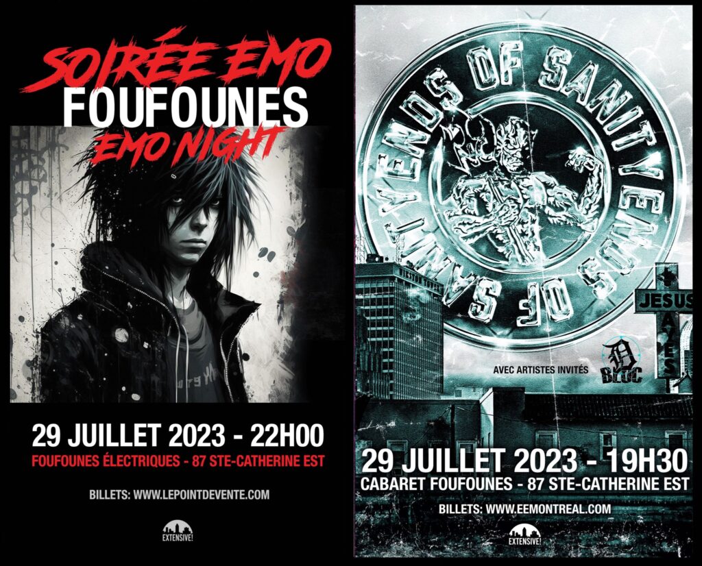 SOIRÉE EMO FOUFOUNES EMO NIGHT LEGENDS OF SANITY D BLOC