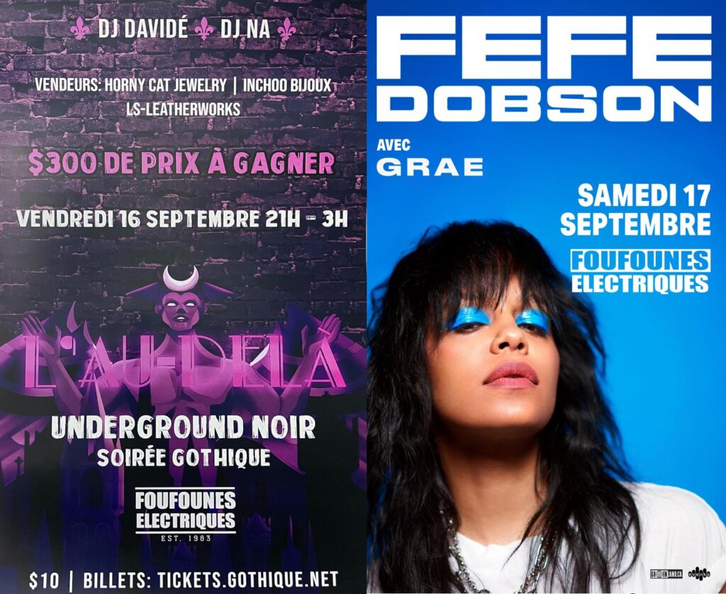 DJ DAVIDÉ DJ NA L’AU-DELÀ UNDERGROUND NOIR SOIRÉE GOTHIQUE FEFE DOBSON GRAE