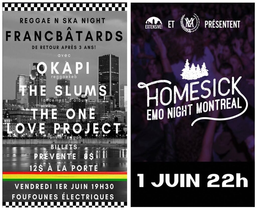 FRANCBÂTARDS OKAPI THE SLUMS THE ONE LOVE PROJECT HOMESICK – EMO NIGHT MONTRÉAL