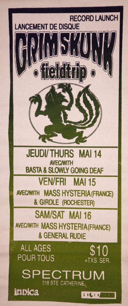 GRIM SKUNK BASTA SLOWLY GOING DEAF MASS HYSTERIA GIRDLE GENERAL RUDIE