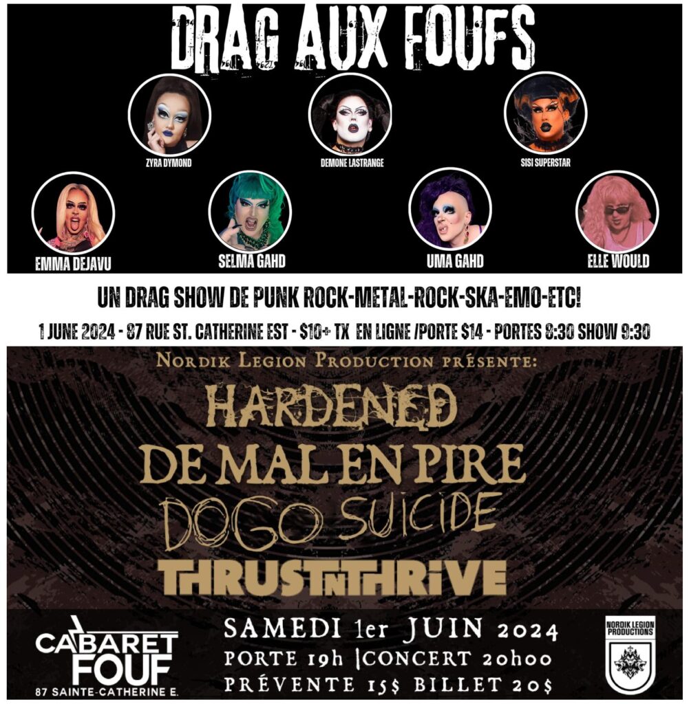 DRAG AUX FOUFS HARDENED DE MAL EN PIRE DOGO SUICIDE THRUST N TRIVE