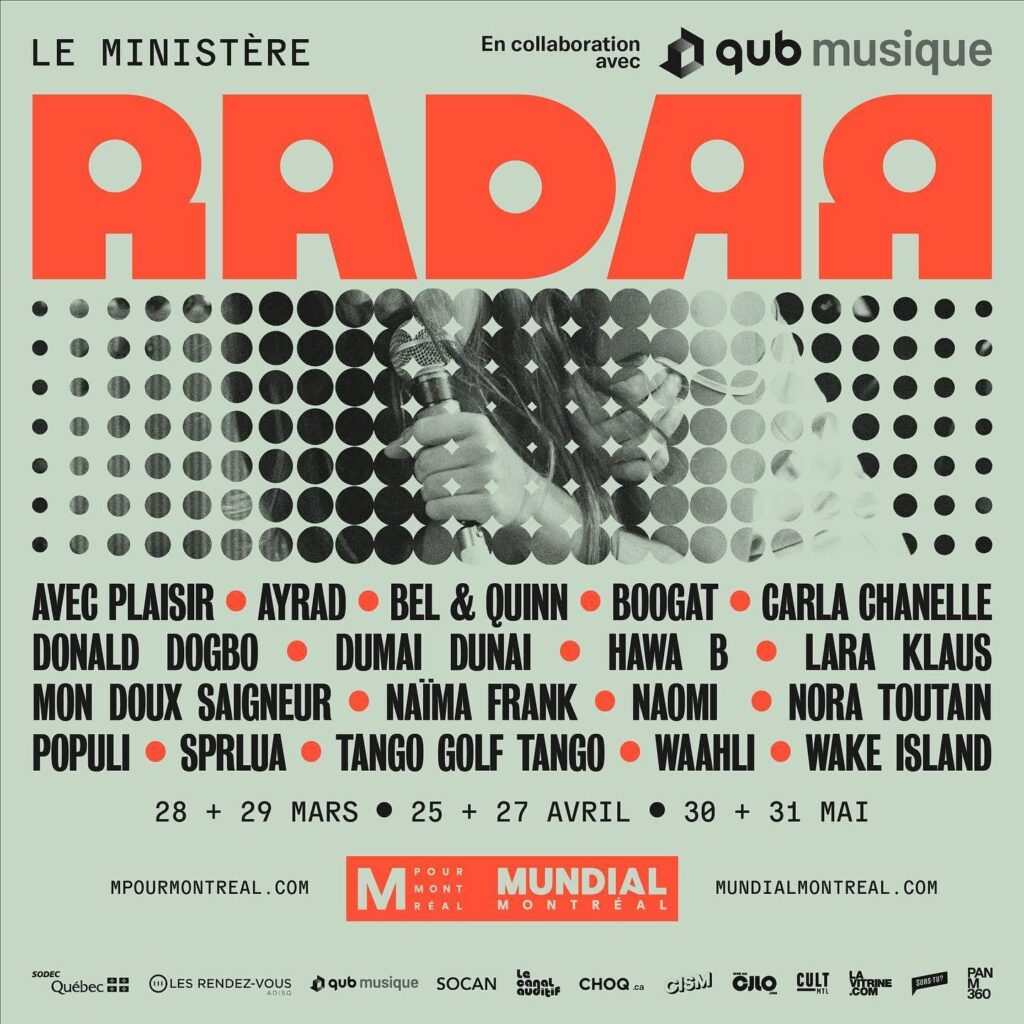 AVEC PLAISIR AYRAD BEL & QUINN BOOGAT CARLA CHANELLE DONALD DOGBO DUMAI DUNAI HAWA B LARA KLAUS MON DOUX SAIGNEUR NAÏMA FRANK NAOMI NORA TOUTAIN POPULI SPRLUA TANGO GOLF TANGO WAAHLI WAKE ISLAND