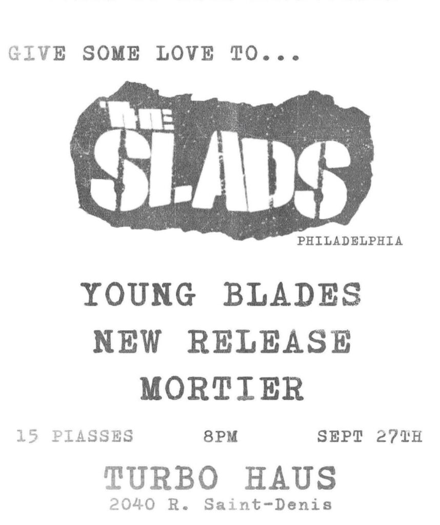 THE SLADS YOUNG BLADES NEW RELEASE MORTIER