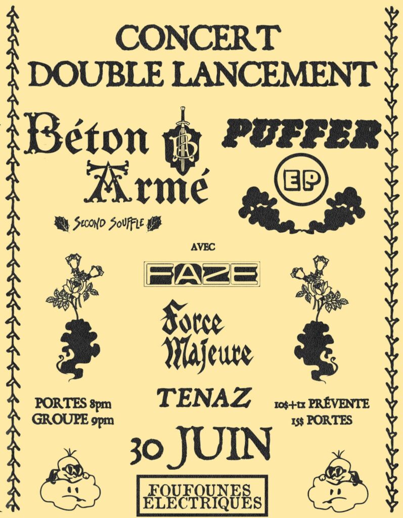 BÉTON ARMÉ PUFFER FAZE SECOND SOUFFLE FORCE MAJEURE TENAZ