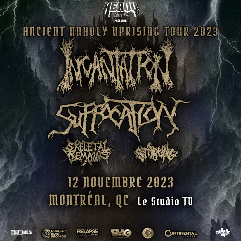 INCANTATION SUFFOCATION SKELETAL REMAINS STABBING