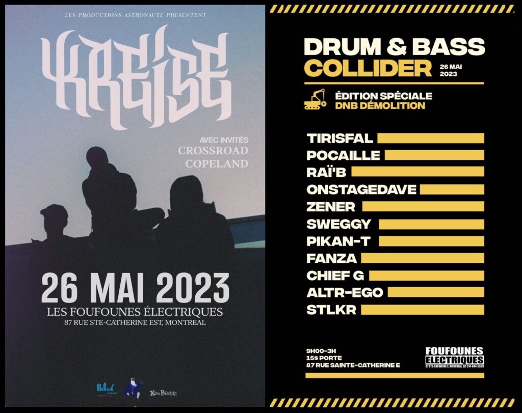 KREISE CROSSROAD COPELAND DRUM & BASS COLLIDER TIRISFAL POCAILLE RAÏ’B ONSTAGEDAVE ZENER SWEGGY PIKAN-T FANZA CHIEF G ALTR-EGO STLKR
