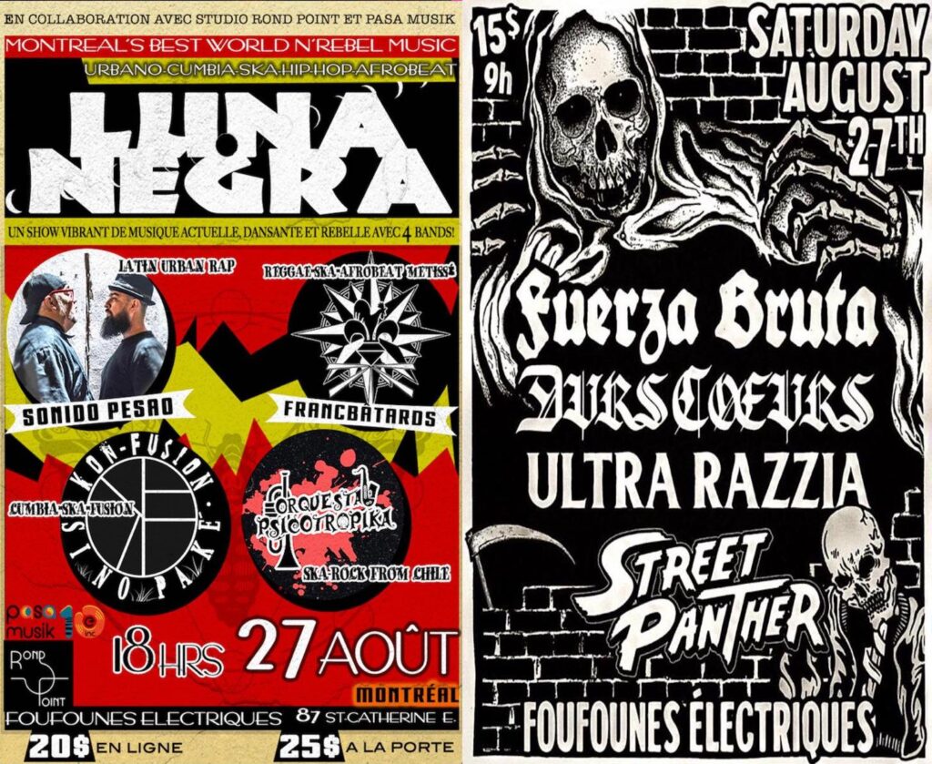 LUNA NEGRA SONIDO PESAO FRANCBATARDS ON-FUSION SINO PAKE ORQUESTA PSICOTRÓPIKA FUERZA BRUTA PURS COEURS ULTRA RAZZIA STREET PANTHER