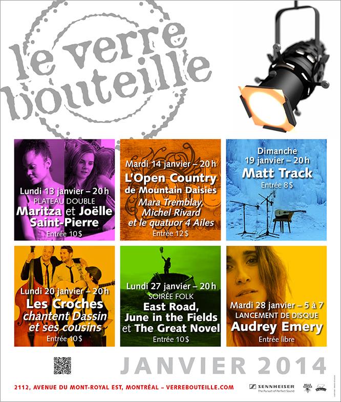 MARITZA JOËLLE SAINT-PIERRE L’OPEN COUNTRY DE MOUNTAIN DAISIES MARA TREMBLAY MICHEL RIVARD LE QUATUOR 4 AILES MATT TRACK LES CROCHES EAST ROAD JUNE IN THE FIELDS THE GREAT NOVEL AUDREY EMERY