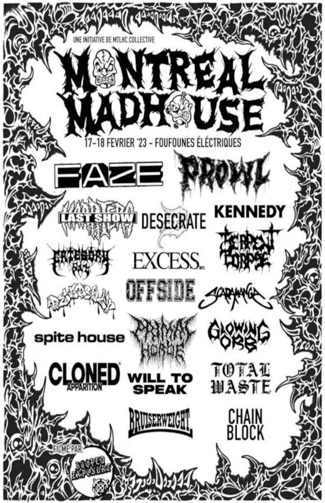 FAZE PROWL LAST SHOW DESECRATE KENNEDY EXCESS OFFSIDE CABAL SPITE HOUSE PRIMAL HORDE GLOWING ORBS CLONED APPARITION WILL TO SPEAK TOTAL WASTE BRUISERWEIGHT CHAIN BLOCK