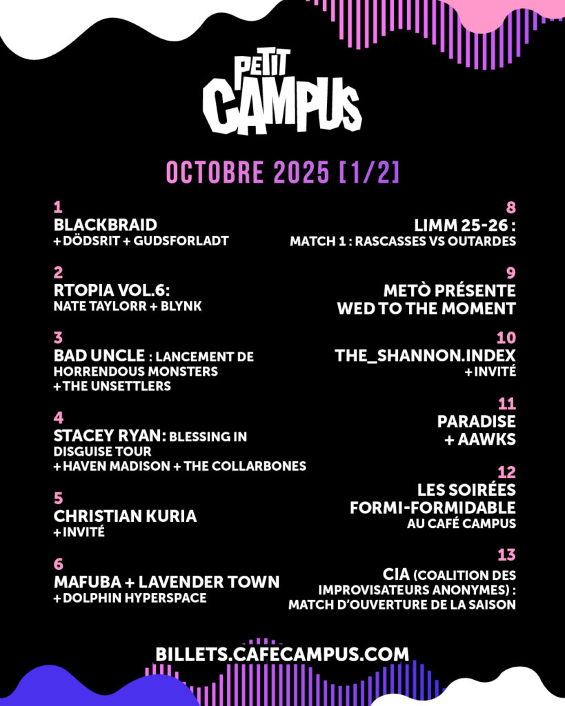 BLACKBRAID DÖDSRIT GUDSFORLADT RTOPIA VOL.6 NATE TAYLORR BLYNK BAD UNCLE THE UNSETTLERS STACEY RYAN HAVEN MADISON THE COLLARBONES CHRISTIAN KURIA MAFUBA LAVENDER TOWN DOLPHIN HYPERSPACE LIMM 25-26 : MATCH 1 : RASCASSES VS OUTARDES METÒ PRÉSENTE WED TO THE MOMENT THE_SHANNON.INDEX PARADISE AAWKS LES SOIRÉES FORMI-FORMIDABLE CIA (COALITION DES IMPROVISATEURS ANONYMES)