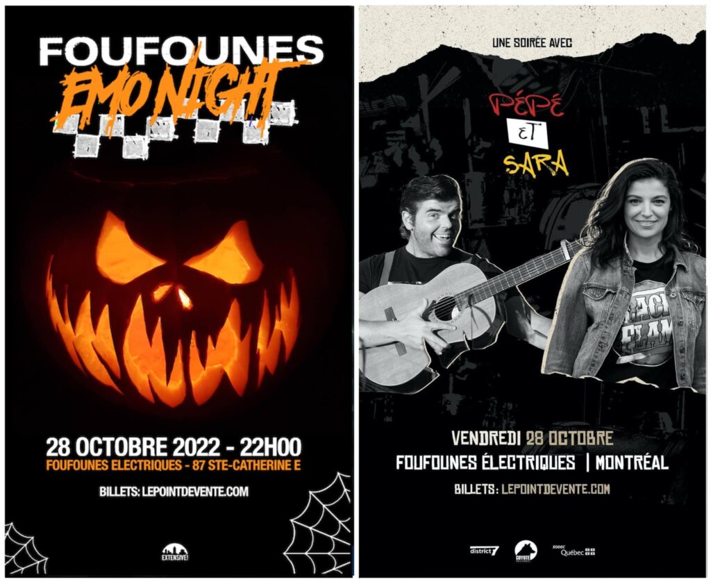 FOUFOUNES EMO NIGHTS PÉPÉ ET SARA DUFOUR