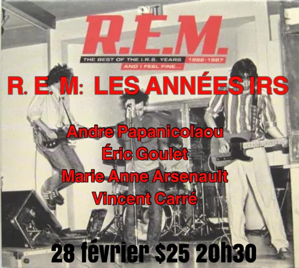 ANDRE PAPANICOLAOU ÉRIC GOULET MARIE ANNE ARSENAULT VINCENT CARRÉ REM