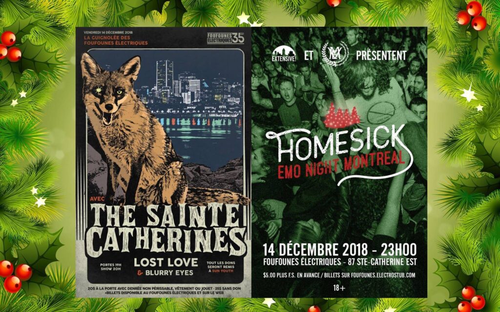 THE SAINTE CATHERINES LOST LOVE BLURRY EYES HOMESICK EMO NIGHT MONTRÉAL