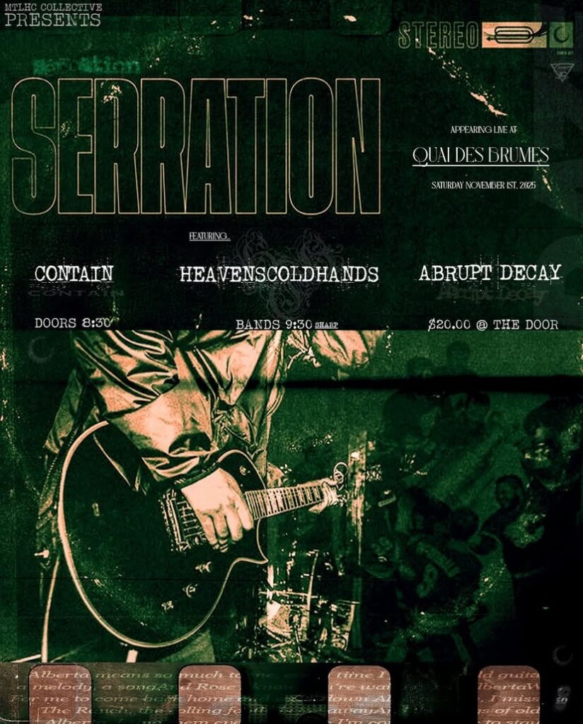 SERRATION HEAVENSCOLDHANDS CONTAIN ABRUPT DECAY
