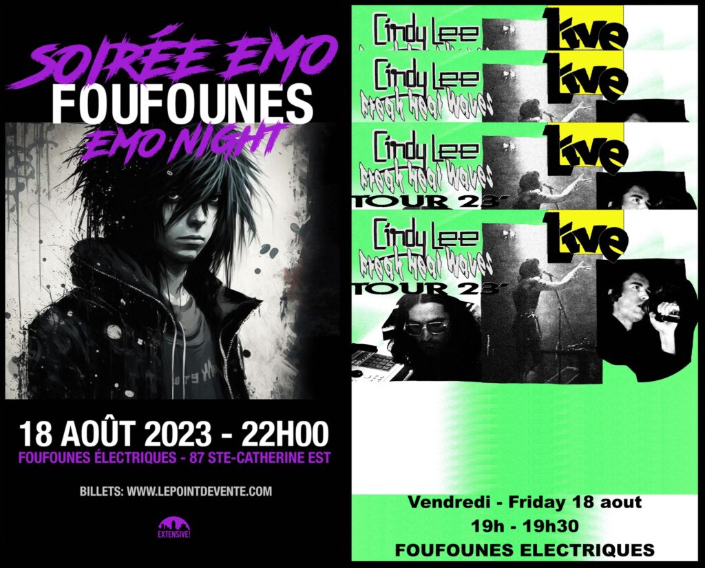 SOIRÉE EMO FOUFOUNES EMO NIGHT CINDY LEE MORAT HEAT WAVES