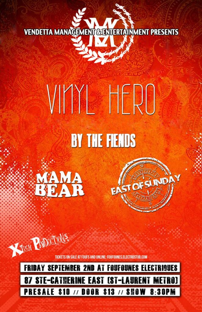 VINYL HERO BY THE FIENDS MAMA BEAR EAST OF SUNDAY
