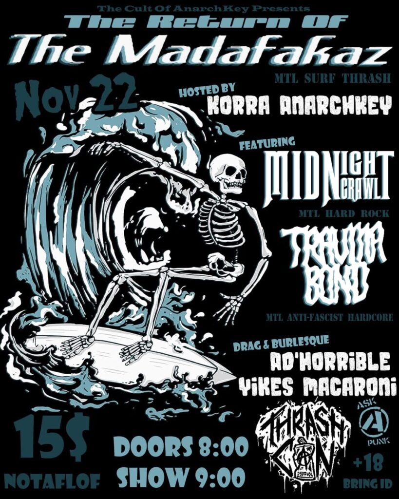 THE MADAFAKAZ MIDNIGHT CRAWL TRAUMA BOND KORRA ANARCHKEY A’D’HORRIBLE YIKES MACARONI