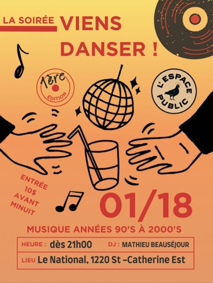 LA SOIRÉE VIENS DANSER