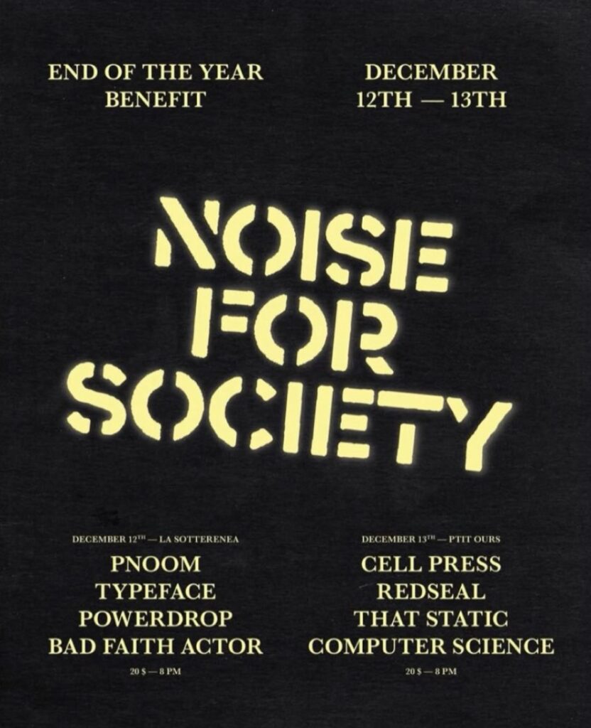 NOISE FOR SOCIETY PNOOM TYPEFACE POWERDROP BAD FAITH ACTOR CELL PRESS REDSEAL THAT STATIC COMPUTER SCIENCE