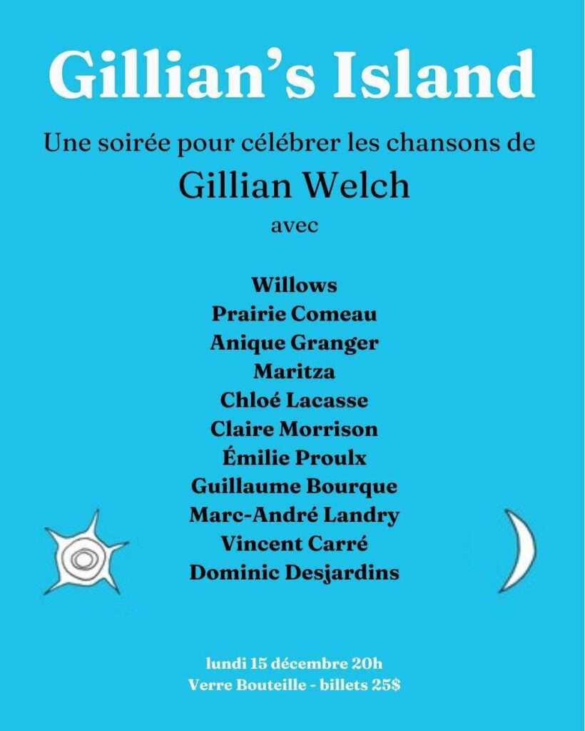 GILLIAN’S ISLAND WILLOWS PRAIRIE COMEAU ANIQUE GRANGER MARITZA CHLOÉ LACASSE CLAIRE MORRISON ÉMILIE PROULX GUILLAUME BOURQUE MARC-ANDRÉ LANDRY VINCENT CARRÉ DOMINIC DESJARDINS