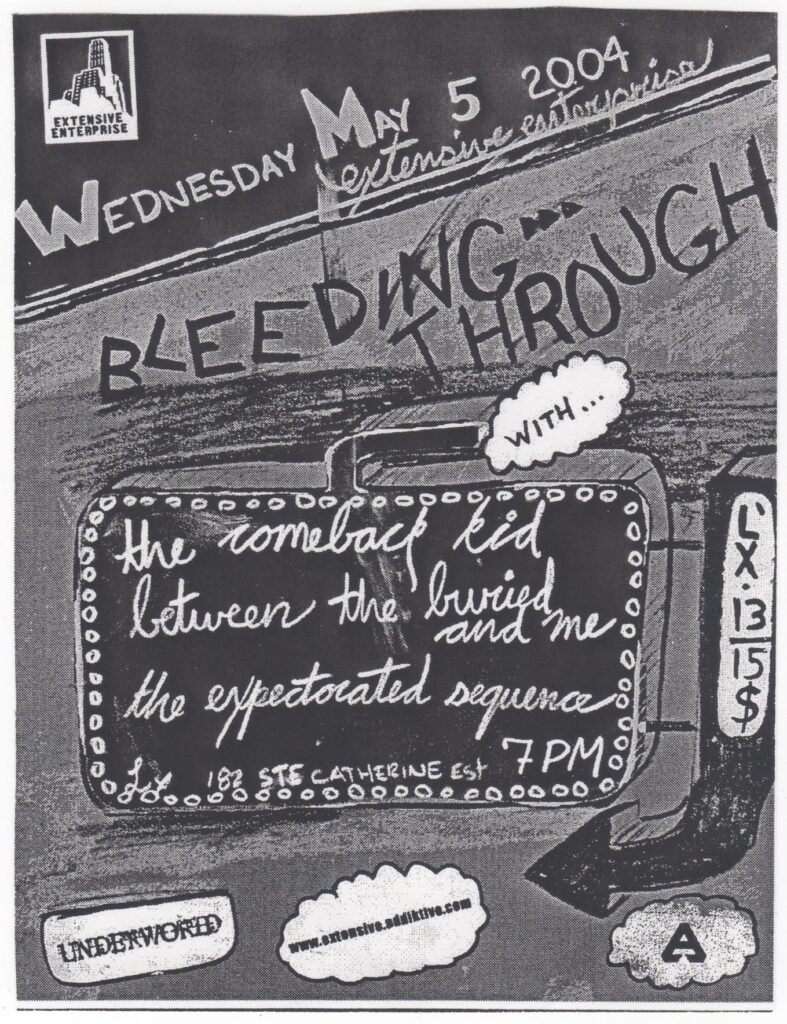 BLEEDING THROUGH COMEBACK KID BETWEEN THE BURIED AND ME THE EXPECTORATED SEQUENCE