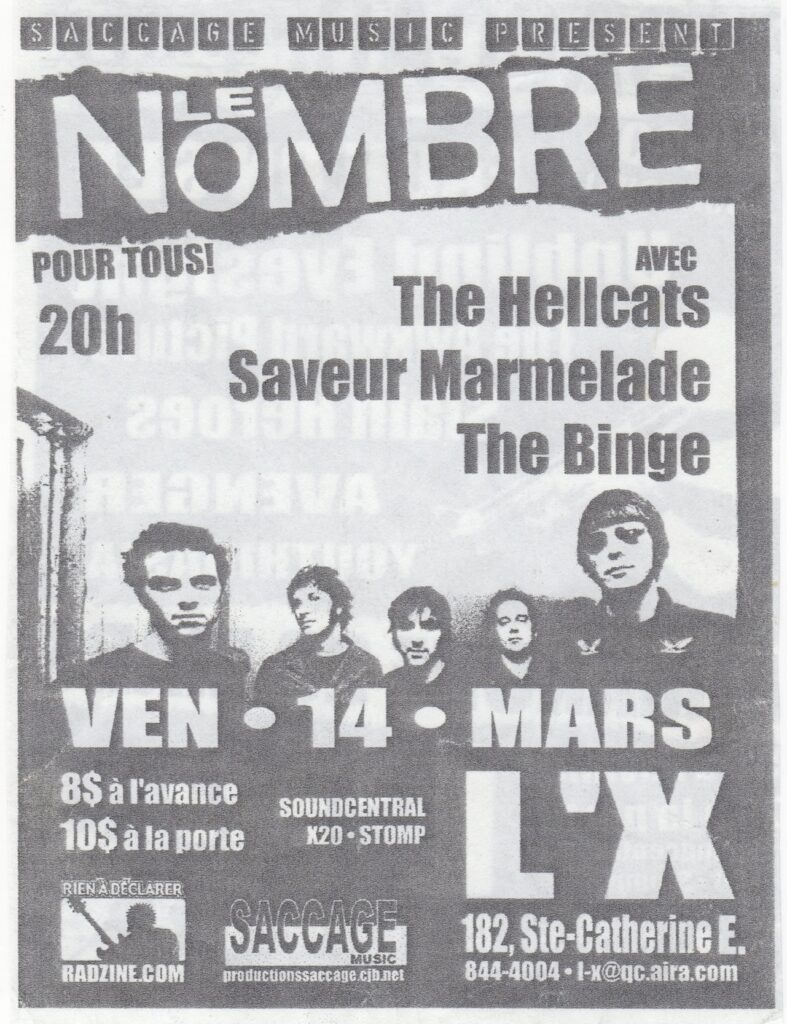 LE NOMBRE THE HELLCATS SAVEUR MARMELADE THE BINGE