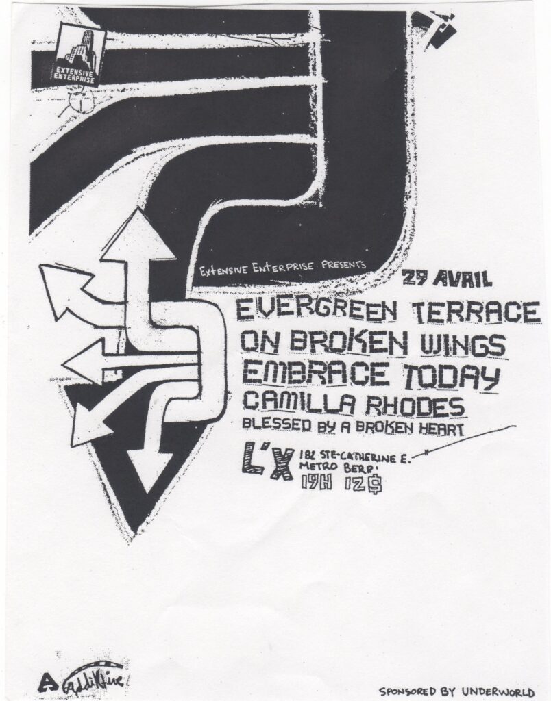 EVERGREEN TERRACE ON BROKEN WINGS EMBRACE TODAY CAMILLA RHODES BLESSED BY A BROKEN HEART