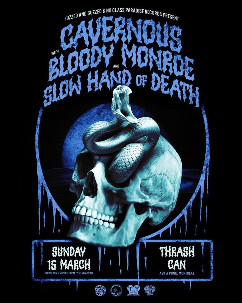 CAVERNOUS BLOODY MONROE SLOW HAND OF DEATH