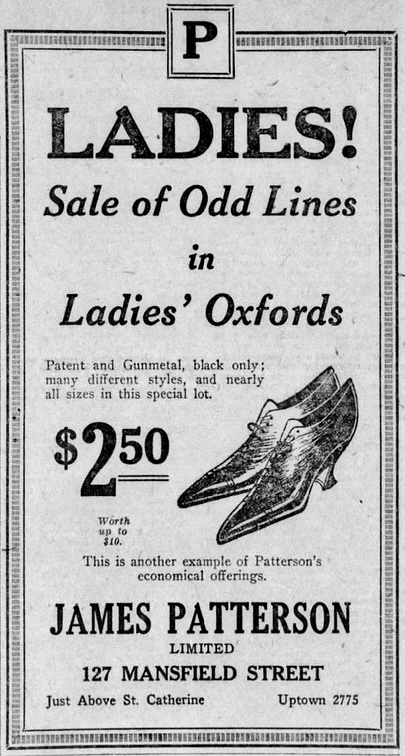 Annonce — James Patterson, 127 rue Mansfield