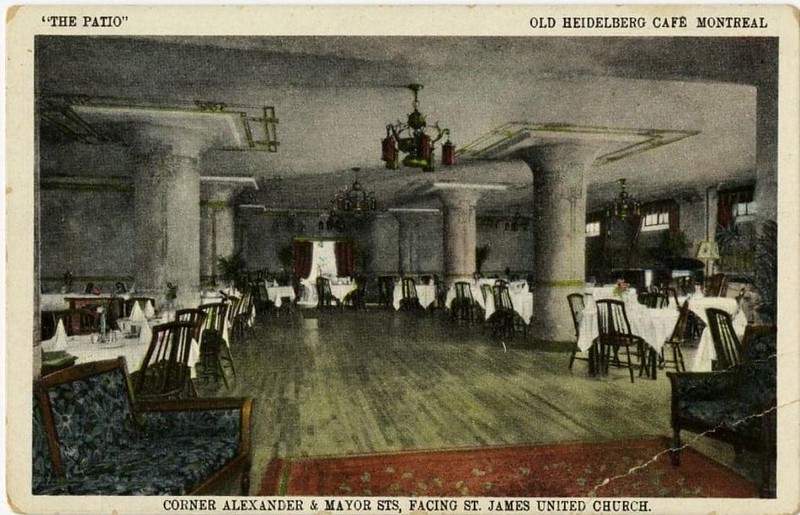 Carte postale — The Patio, Old Heidelberg Café