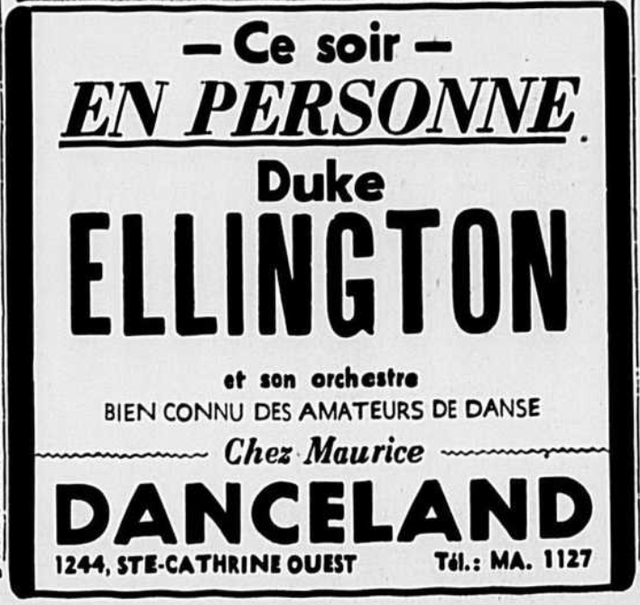 Annonce — Duke Ellington